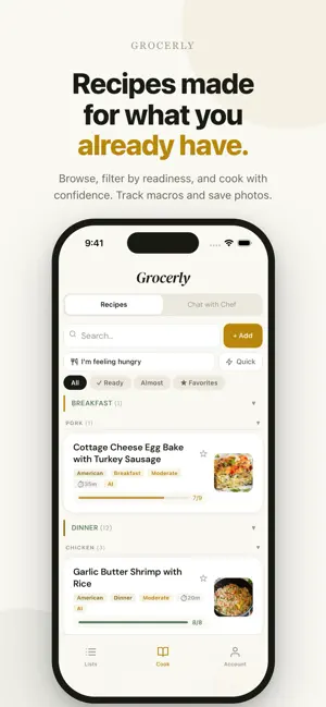 Grocerly: AI Recipe & Grocery screenshot 4