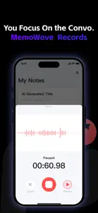 MemoWave: AI Note Taker screenshot #1 for iPhone