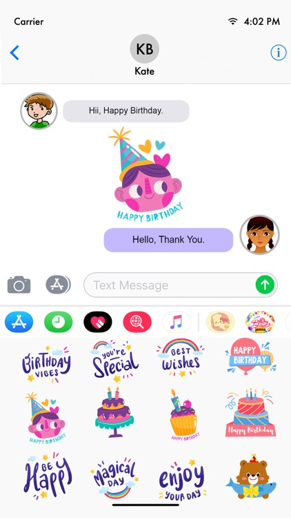 Adorable Birthday  Stickers screenshot-3
