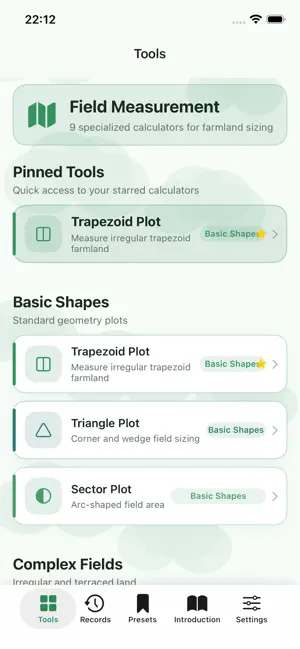Field Calcu iPhone screenshot 1