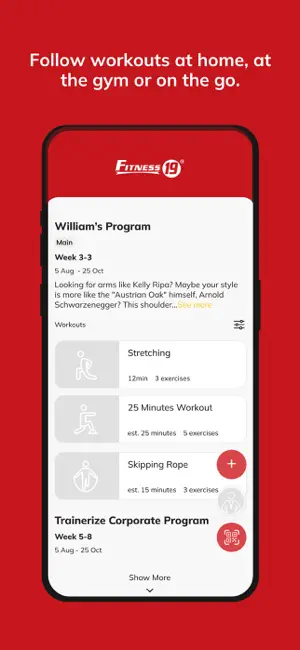 Fitness 19 MI screenshot 3