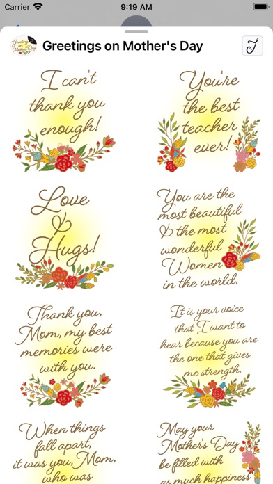 Greetings on Mother's Day Screenshot
