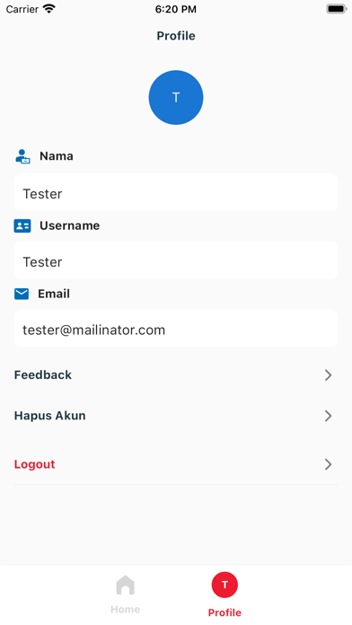 App screenshot