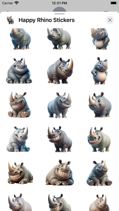 Screenshot #2 pour Happy Rhino Stickers