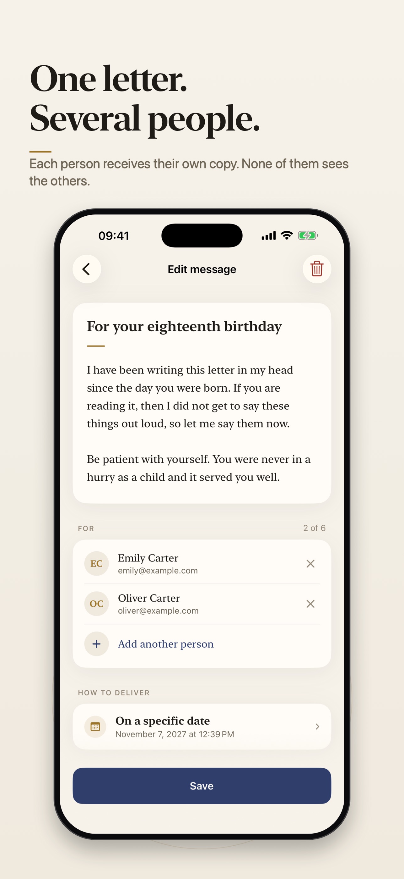 Screenshot 4 of After Words: Future Letters