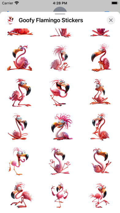 Screenshot #3 pour Goofy Flamingo Stickers