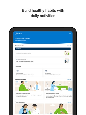 MyHealth Alberta iPad screenshot 3