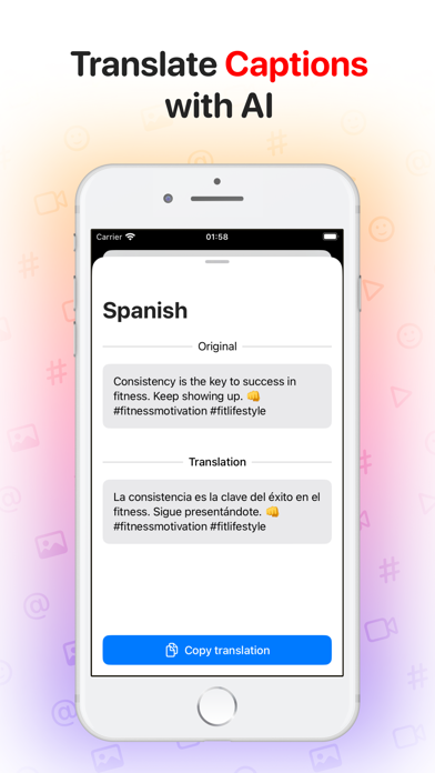 Hashtag AI: Caption Generator iPhone screenshot 4 - Social Networking app