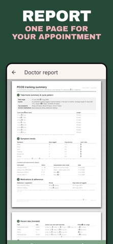 PCOS Tracker & Symptoms: Amaya iPhone screenshot