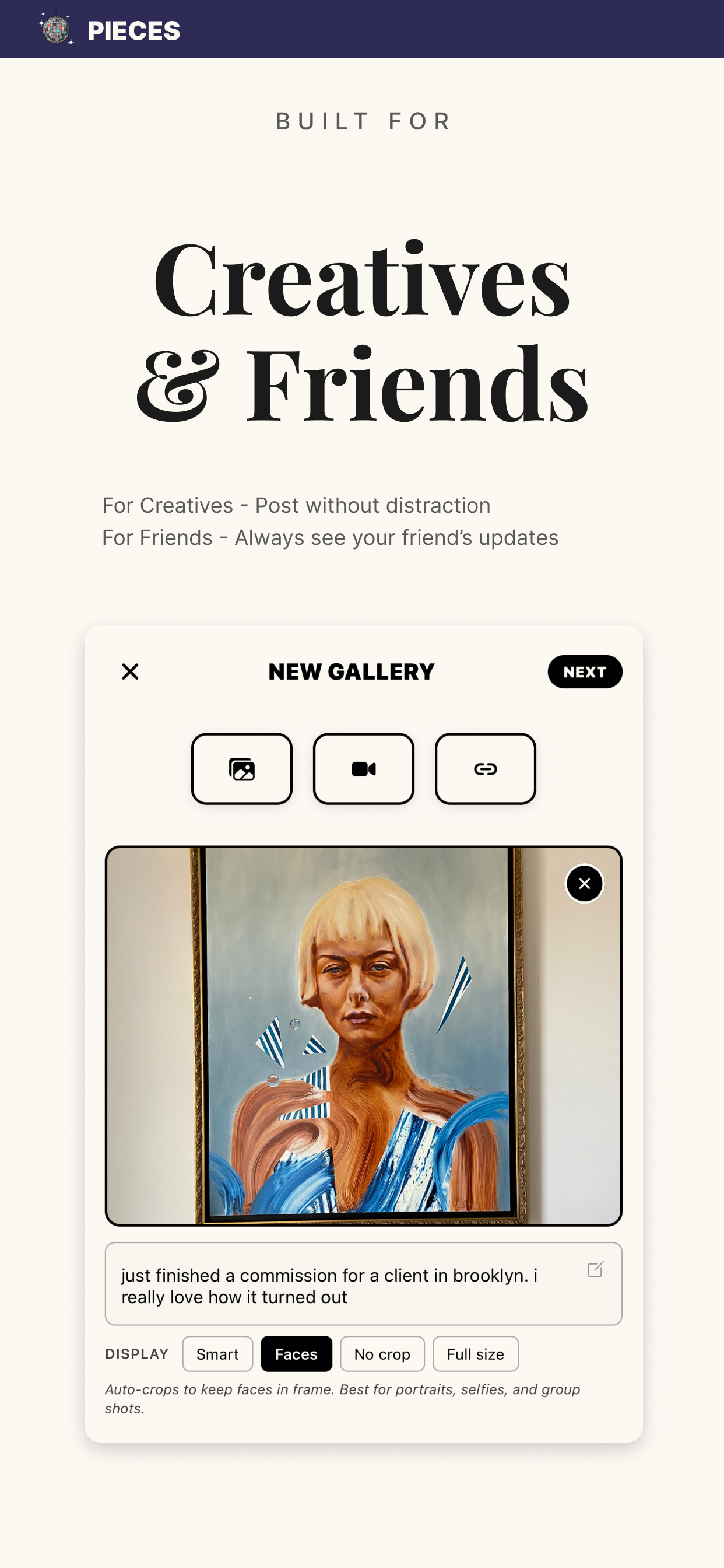 PIECES (Of Me): Social network screenshot 2