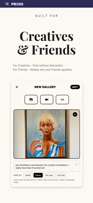 PIECES (Of Me): Social network screenshot 2