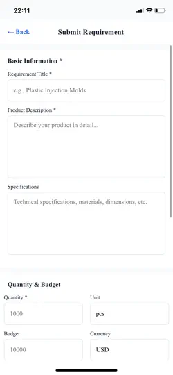 Capture d'écran de SourcingNow sur iPhone 5