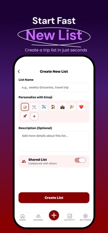 TripTally: Group Packing Lists screenshot