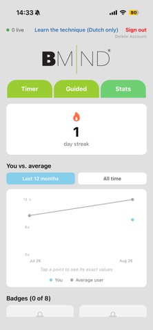 Breathing Timer B-Mind screenshot