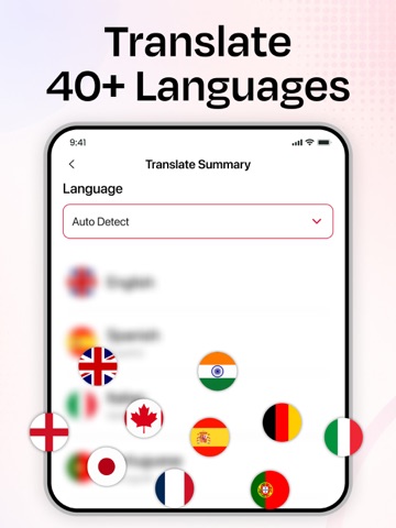 AI Video Summarizer App iPad screenshot