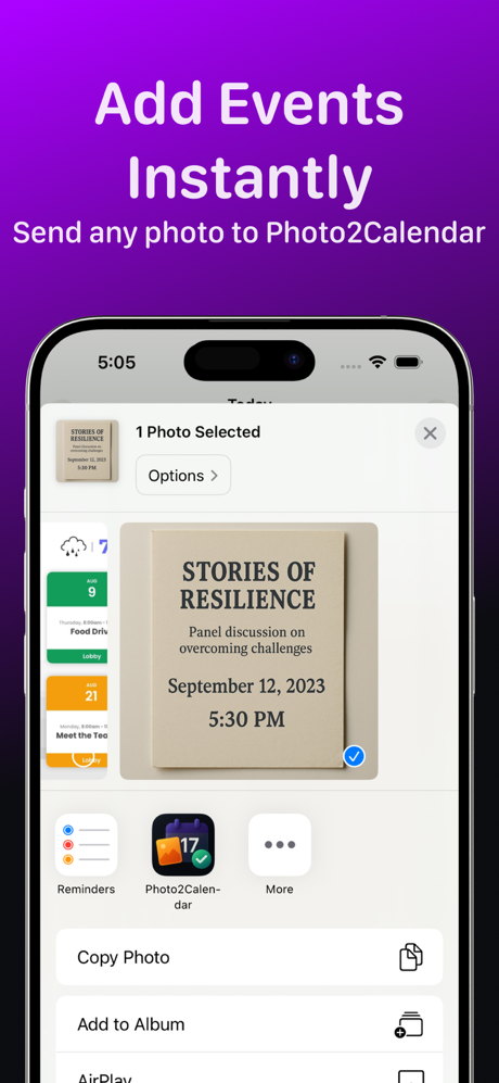 Photo2Calendar: Smart Events screenshot 5