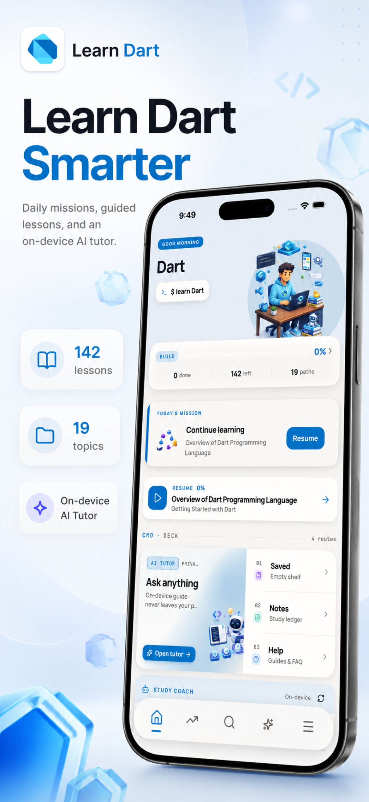 Learn Dart: Code & Flutter