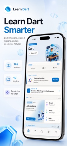 Learn Dart: Code & Flutter iPhone screenshot