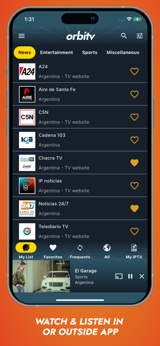 Orbitv: Live TV, IPTV Player Screenshot 4 of 8