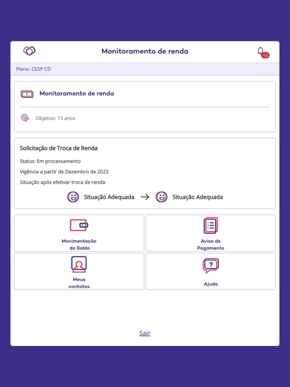 Monitoramento de Renda Vivest
