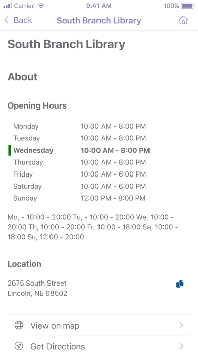 Lincoln City Libraries App Screenshot