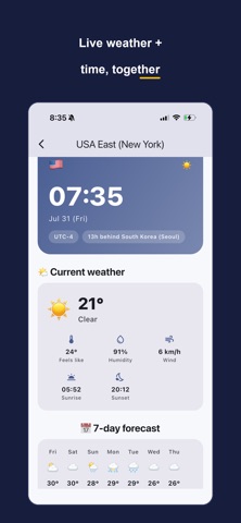 World Clock - Time & Weather Screenshot 1 of 8