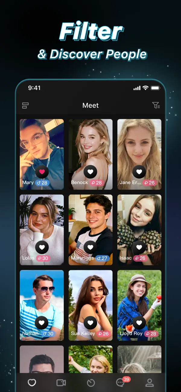 Screenshot #1 pour AChat: Rencontre, Date & Amis