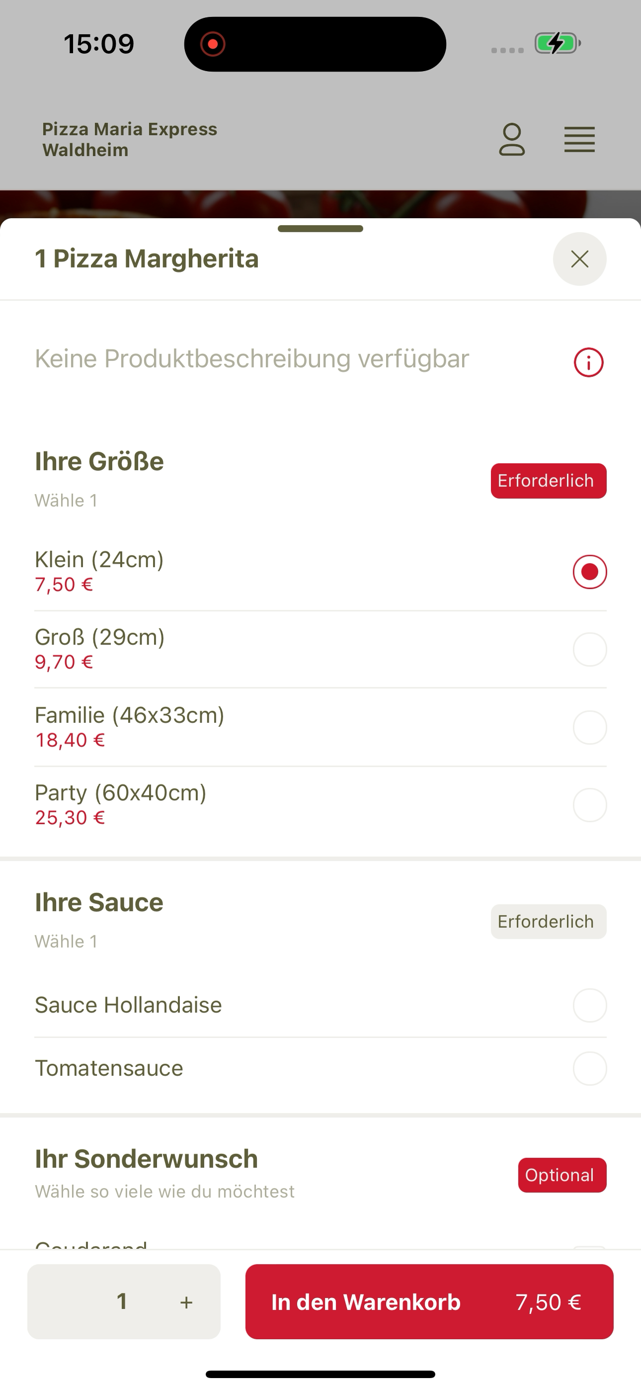 Pizza Maria Express Waldheim screenshot 4