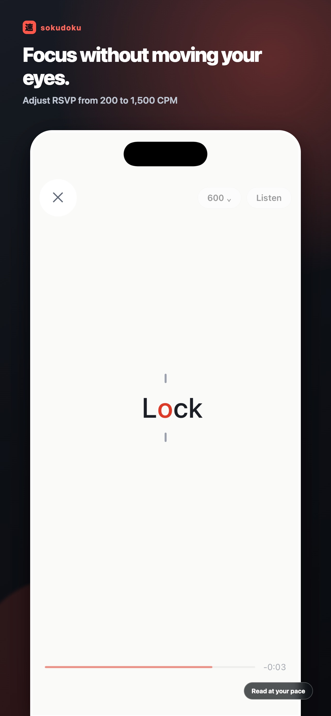 Screenshot 2 of Sokudoku: Speed Reading & TTS