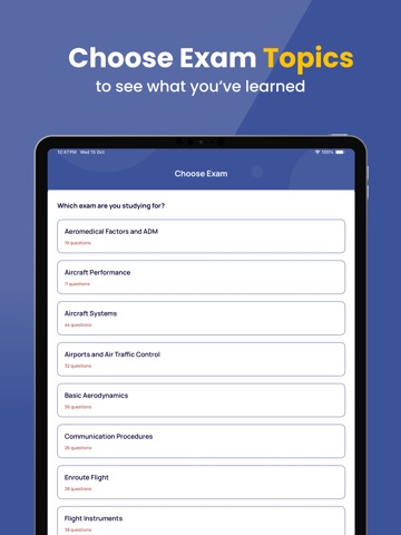 Private Pilot FAA Prep Test iPad screenshot