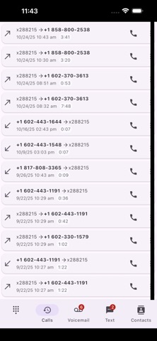 Cirrus Dialer Mobile screenshot