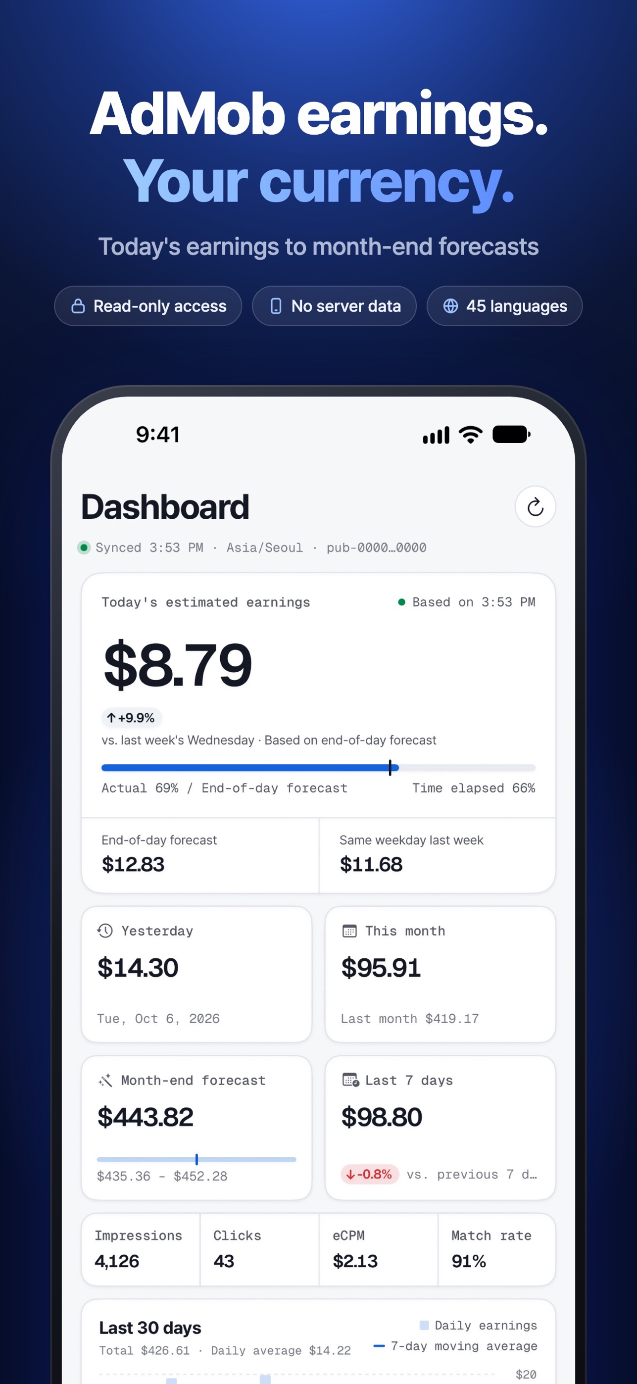 Screenshot 1 of AdRadar - AdMob Earnings
