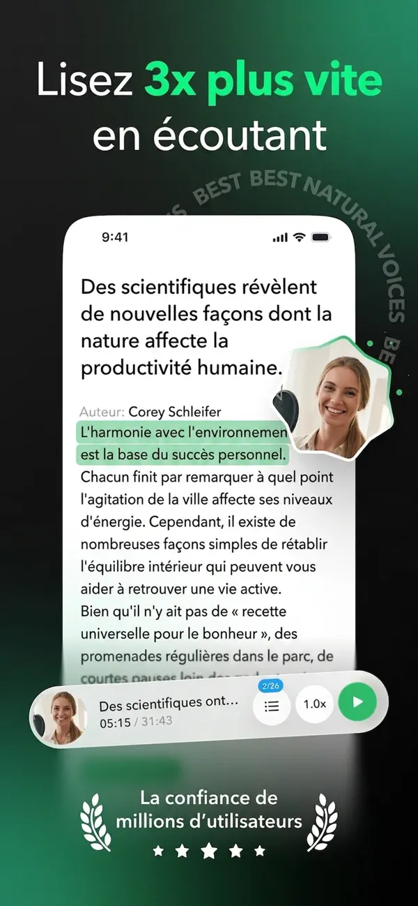 Screenshot #2 pour Peech: lecture vocale de texte