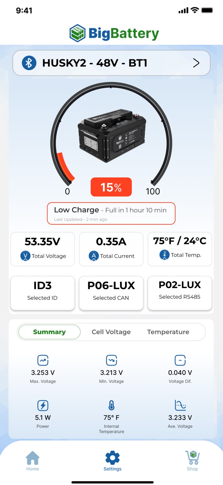 BigBattery Husky 2 iphone screenshot 3