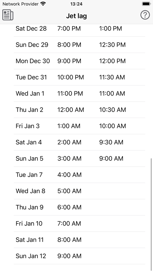#3. Jetlag - Wake up times (iOS) 由: Fabian Merkle