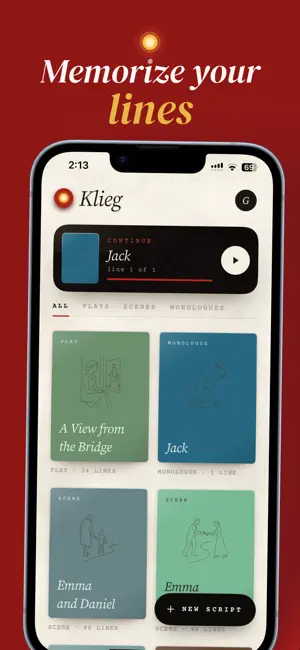 Klieg: The actor's toolbox screenshot 2