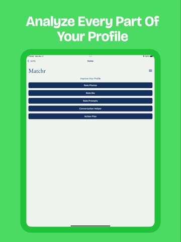 Matchr: AI Dating Coach iPad screenshot