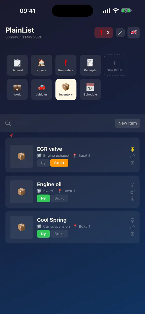 Screenshot #2 pour PlainList - Smart Organizer