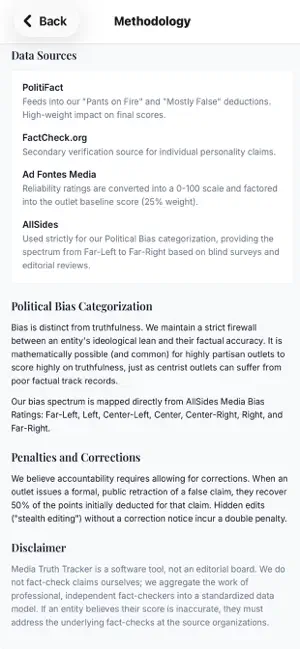 Media Truth Tracker screenshot 2