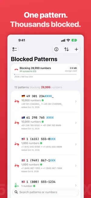 Phone Spam Pattern Blocker screenshot 1