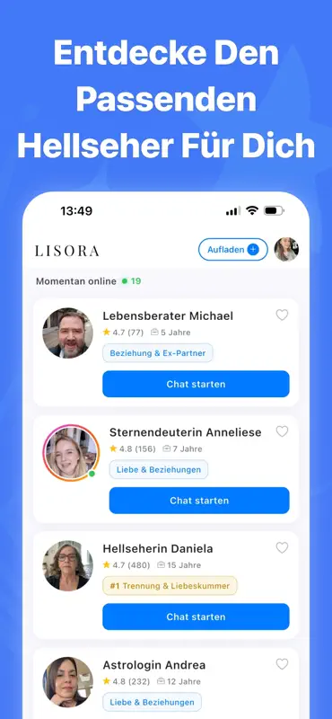 Lisora: Chat mit Hellsehern screenshot 4 of 6