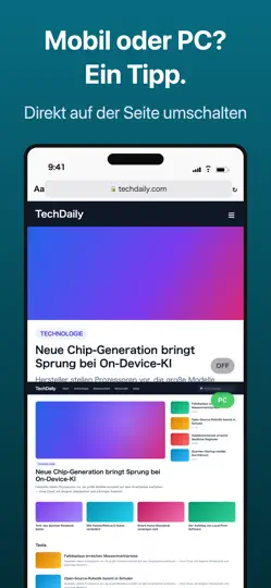 Screenshot von PC View Mode For Safari auf dem iPhone 2