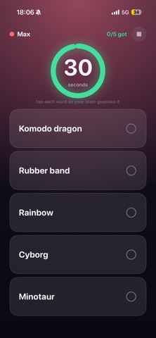 30 Seconds - Guessing Game iPhone screenshot