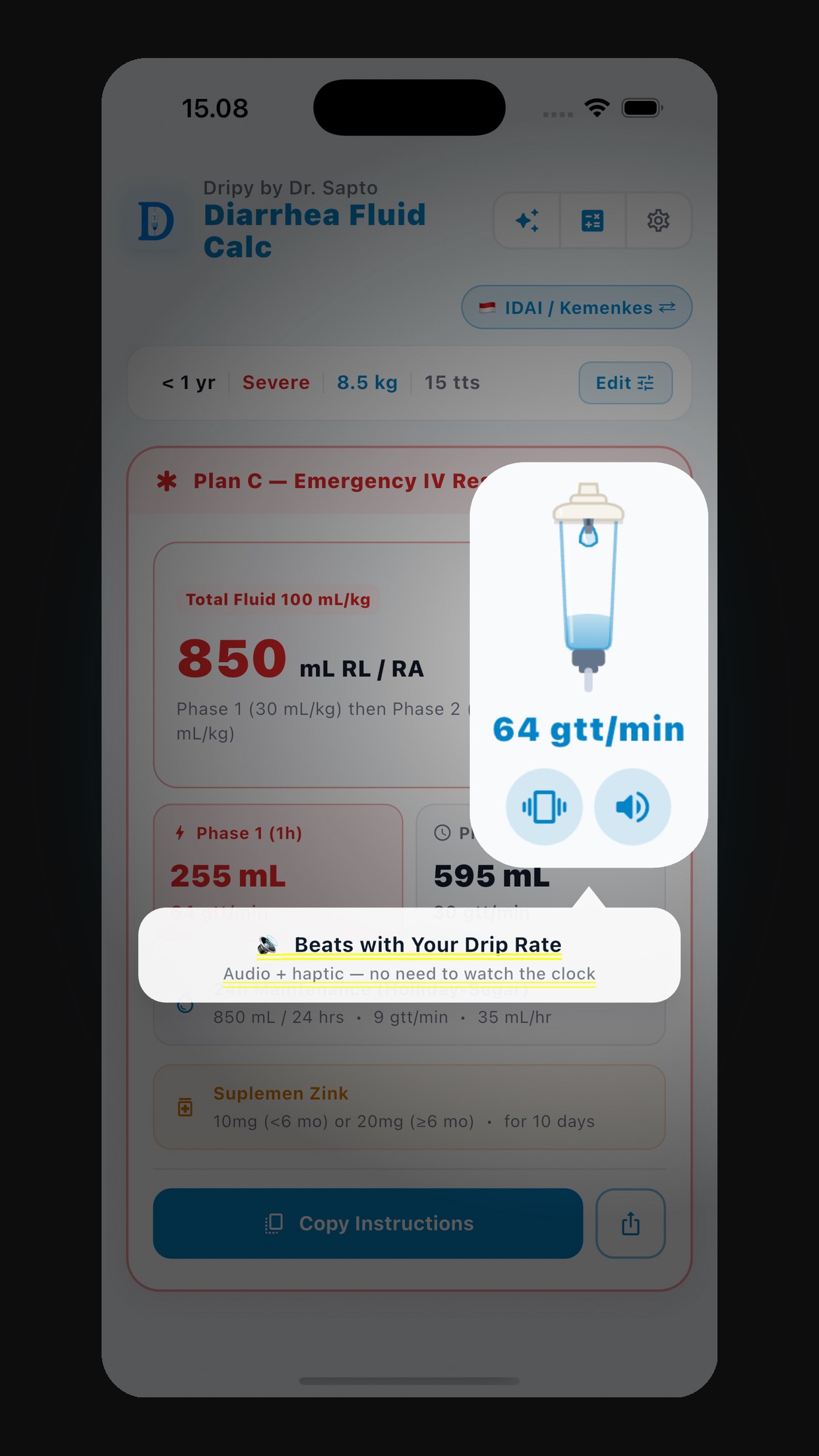 Screenshot 4 of Dripy: Pediatric IV Fluid