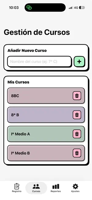Bitácora Docente Pro: Registro screenshot 2