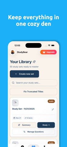 StudyBear AI: Flashcards screenshot