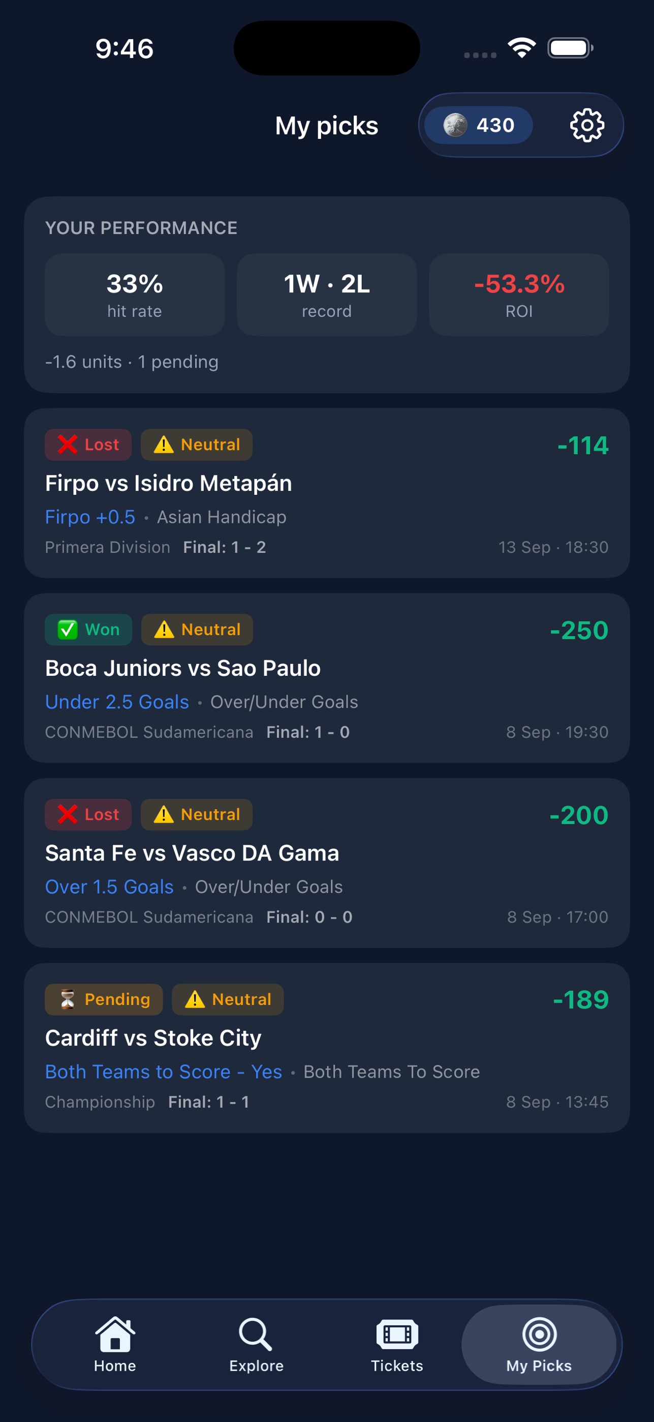 Screenshot 9 of Fendo: Football Predictions