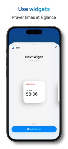 Badr: Prayer Times & Qibla iPhone screenshot