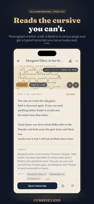 Cursive Lens: Old Handwriting screenshot 1