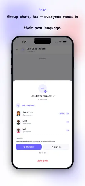 Pasa: Chat & Translate screenshot 3